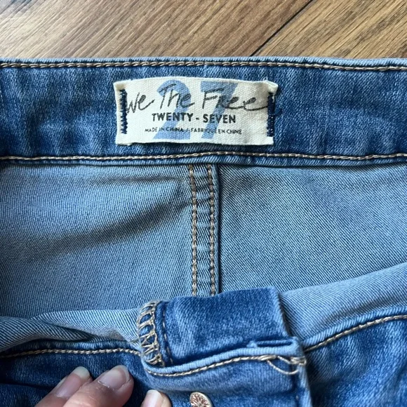 We The Free Free People Flare Blue Denim Jeans - Picture 3 of 5